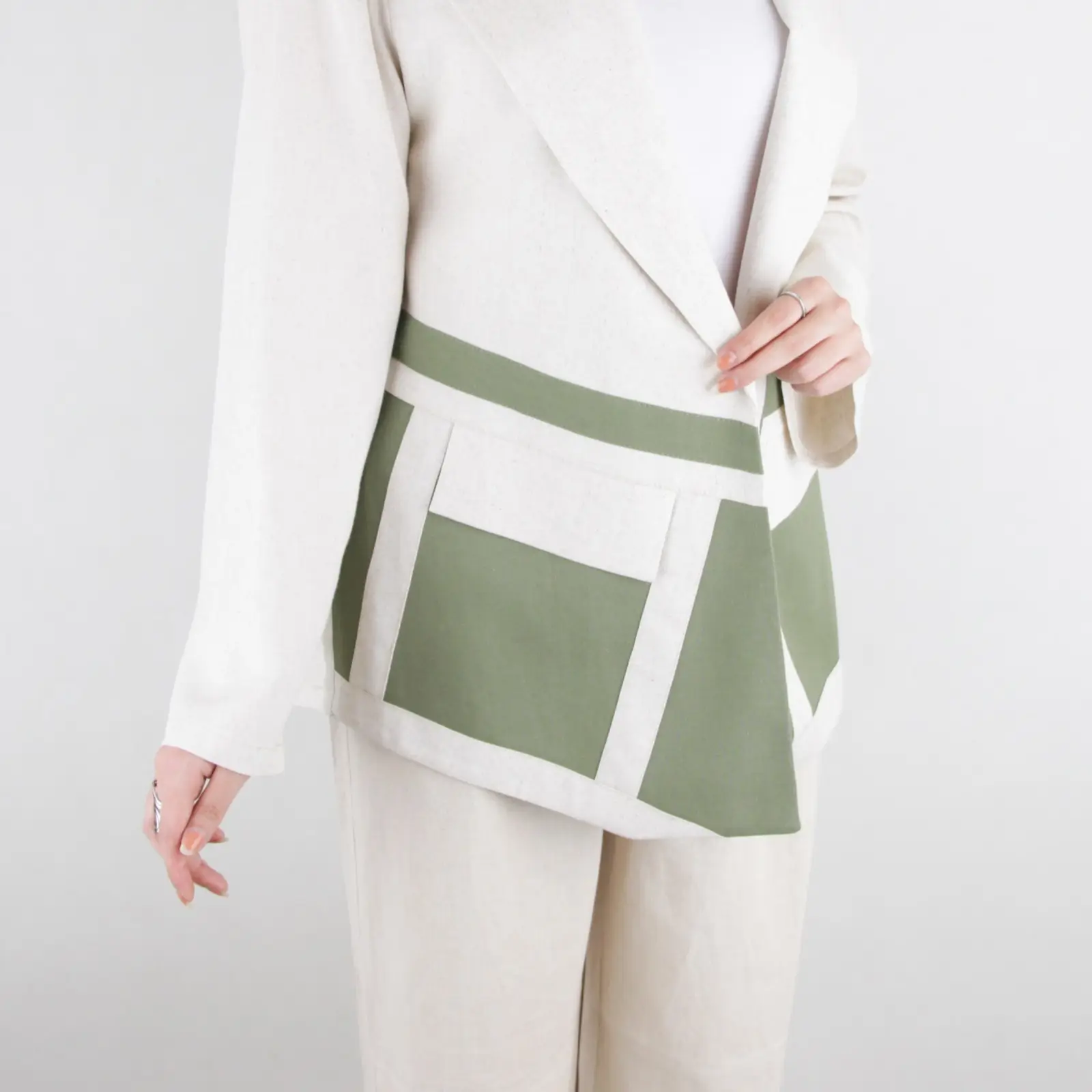 مانتو پاییزه زنانه کتی پشت چاکدار